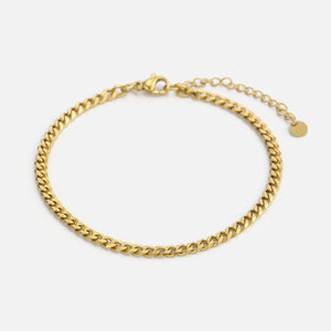 Cuban armband 4mm Goud