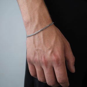 Cuban armband 4mm Zilver