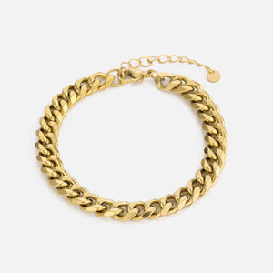 Cuban armband 8mm Goud