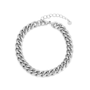 Cuban armband 8mm Zilver
