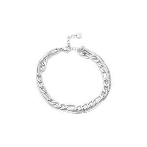 Drielaags armband zilver