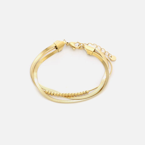 Drielaags Lux armband goud