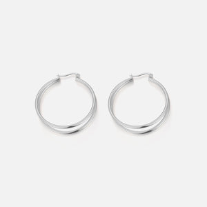 Dubbel hoops zilver
