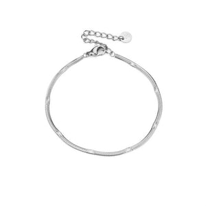 Dunne motief armband zilver