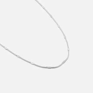 Dunne motief ketting zilver