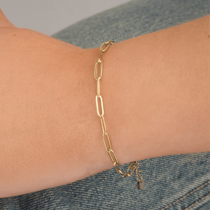 DYO Armband paperclip goud