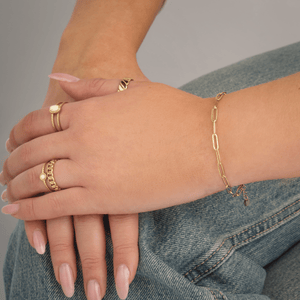 DYO Armband paperclip goud