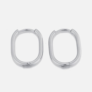 DYO premium ovalen oorbellen 1,8 cm zilver