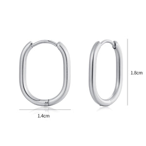 DYO premium ovalen oorbellen 1,8 cm zilver