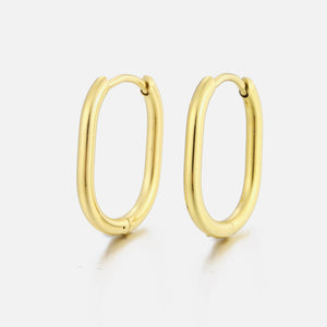 DYO premium ovalen oorbellen 2 cm goud