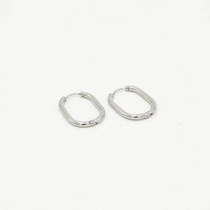 DYO premium ovalen oorbellen 1,8 cm zilver