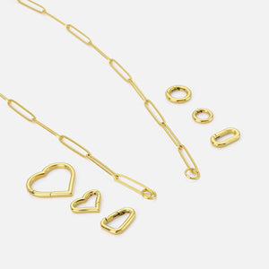 DYO premium paperclip ketting groot goud