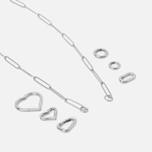 DYO premium paperclip ketting groot zilver