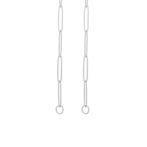 DYO premium paperclip ketting groot zilver