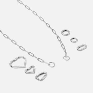 DYO premium paperclip ketting zilver