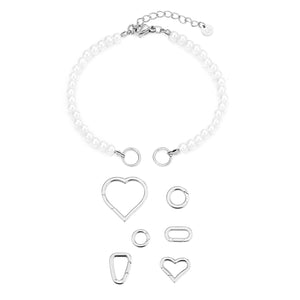 DYO Premium parel armband zilver