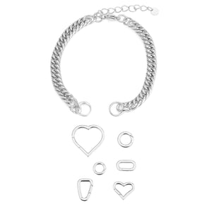 DYO Premium schakel armband zilver