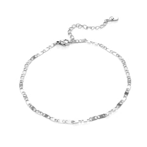 Enkelband classic-schakel zilver