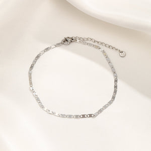 Enkelband classic-schakel zilver