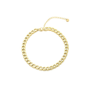 Enkelband cuban 6mm goud