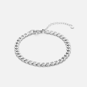 Enkelband cuban 6mm zilver