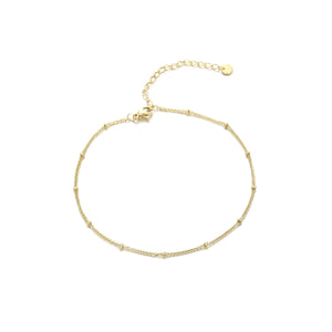 Enkelband fancy bolletjes goud