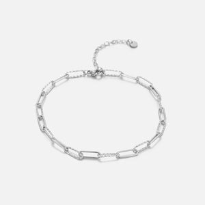 Enkelband fancy paperclip zilver