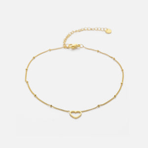 Enkelband hartje goud