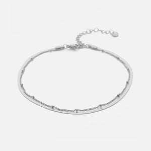 Enkelband tweelaags plat/bolletjes