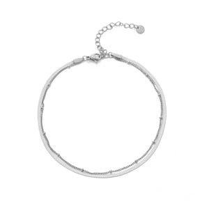 Enkelband tweelaags plat/bolletjes