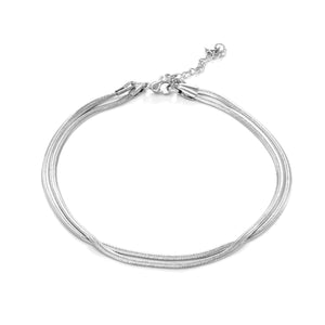 Enkelband tweelaags zilver