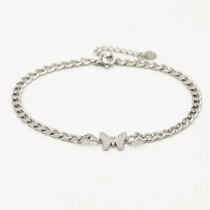 Enkelband vlinder zilver