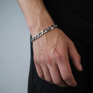 Figaro armband 10mm Zilver