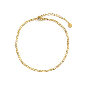 Figaro armband 2mm Goud