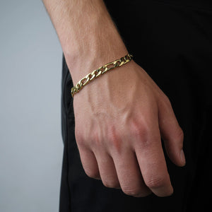 Figaro armband 8mm Goud