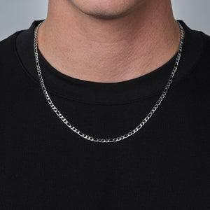 Figaro ketting 4mm Zilver