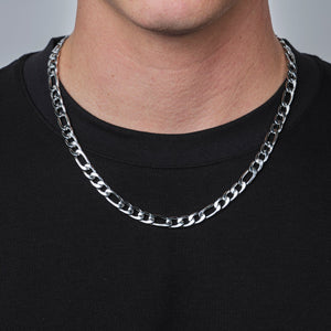Figaro ketting 8mm Zilver