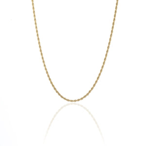 Gedraaide ketting 2mm goud