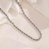 Gedraaide ketting 2mm zilver