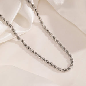 Gedraaide ketting 2mm zilver