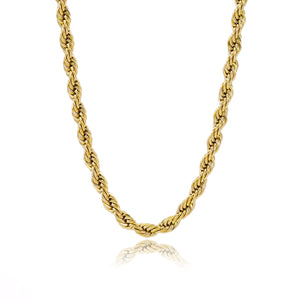 Gedraaide ketting 4mm goud