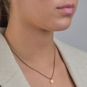 Gedraaide ketting happy goud