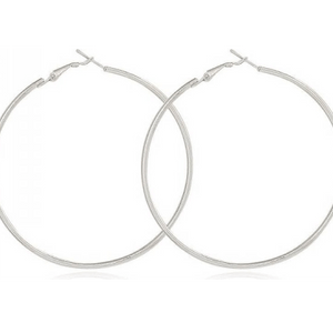 Grote hoops oorbellen zilver