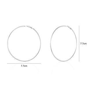 Grote hoops oorbellen zilver