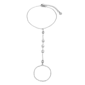 Hand Chain zirkonia zilver