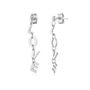 Hangende love oorbellen zilver