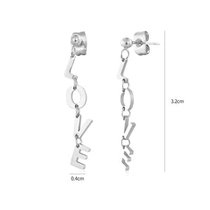 Hangende love oorbellen zilver