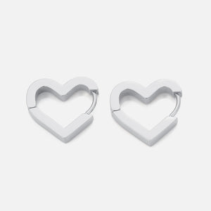 Hart oorbellen zilver