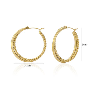 Hoop dubbel motief goud