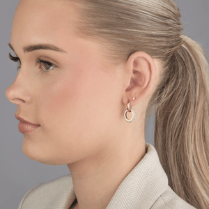 Hoop steentje lux goud